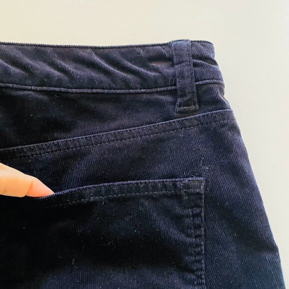 Talbots Pant Trouser Straight Leg Corduroy Navy Blue Winter Classic Knit Sweater - Picture 5 of 10